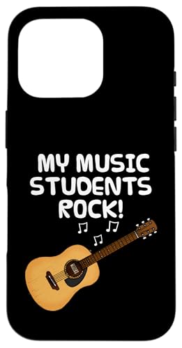 Meine Musikschüler Rock, Gitarrenlehrer und Musiker Hülle für iPhone 16 Pro von Music Teacher School Guitar Tutor By DoodleRob