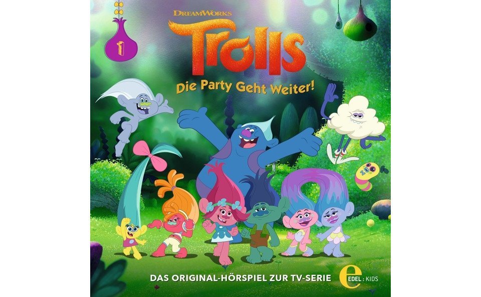 Music & Sounds Hörspiel-CD Trolls, Die Party geht weiter! - Regen und Sonnenschein, 1 Audio-CD von Music & Sounds