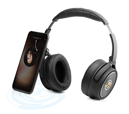 MusicMan Active Noise Cancellation Bluetooth Overear Kopfhörer Kabellos BT-X43 - Stereo-Kopfhörer mit ANC- & Freisprechfunktion, Eingebautes Mikrofon, (L) 20,5 x (B) 14,5 x (H) 8,3cm, White von MusicMan