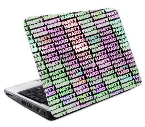 MusicSkins Design-Schutzfolie für Netbooks, Motiv Andrew W.K. Party Hard Multi Color 209 mm x 135 mm von MusicSkins