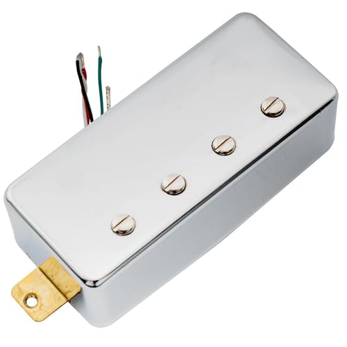 Artec MVBA4 Alnico 5 Covered Humbucker Tonabnehmer Steg Pickup 8,6K für LP oder EPI Style 4-Saiter E-Bass, Chrom Artec MVBA4 Alnico 5 Covered Humbucker Tonabnehmer Steg Pickup 8,6K für LP oder EPI Style 4-Saiter E-Bass, Chrom von Musiclily
