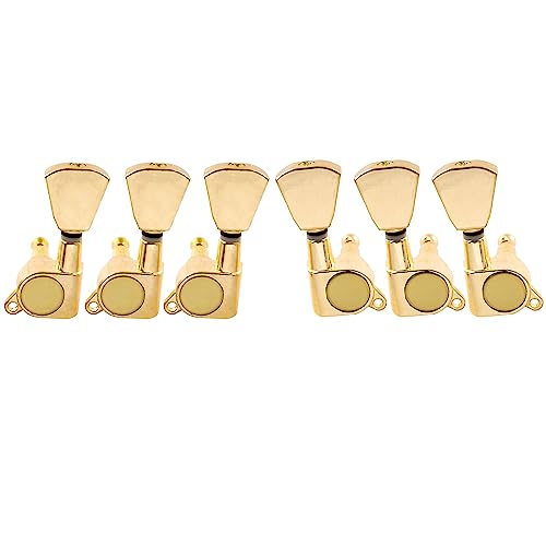 Musiclily Basic 3L3R Gitarren Mechaniken Tuners Tuning Pegs Keys Machine Heads für LP SG E-Gitarre oder Folk Akustikgitarre,Gold Keystone Knopf Musiclily Basic 3L3R Gitarren Mechaniken Tuners Tuning Pegs Keys Machine Heads für LP SG E-Gitarre oder Folk Akustikgitarre,Gold Keystone Knopf von Musiclily