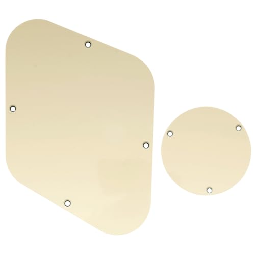 Musiclily LP Gitarren Control Plate BackPlate und Switchplate Schalter Abdeckplatte Set for USA Les Paul E-Gitarre, 3 lagig Crème von Musiclily