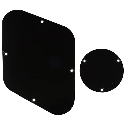 Musiclily LP Gitarren Control Plate BackPlate und Switchplate Schalter Abdeckplatte Set for USA Les Paul E-Gitarre, 3 lagig Schwarz von Musiclily