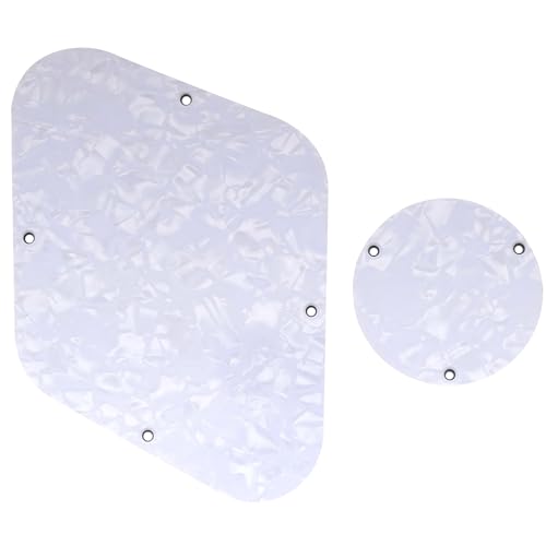 Musiclily LP Gitarren Control Plate BackPlate und Switchplate Schalter Abdeckplatte Set for USA Les Paul E-Gitarre, 4 lagig White Pearl Musiclily LP Gitarren Control Plate BackPlate und Switchplate Schalter Abdeckplatte Set for USA Les Paul E-Gitarre, 4 lagig White Pearl von Musiclily