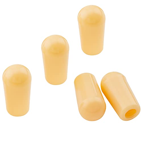 Musiclily Metrisch 3-Weg Toggle Schalter Knopf für Epiphone Les Paul LP Style E-Gitarre, Creme(5er Set) von Musiclily