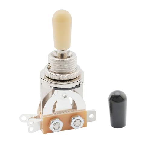 Musiclily Metrisch Gitarre 3-Wege Schalter Toggle Switch Pickup Schalter für Epiphone Les Paul LP Style E-Gitarre, Crème Knopf von Musiclily