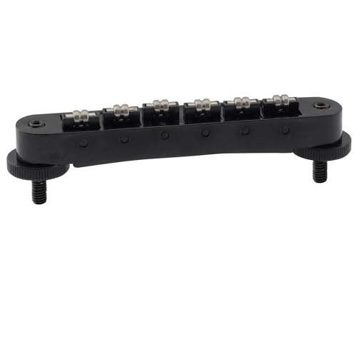 Musiclily Pro 10,4mm Gitarre Roller Sattel Bridge ABR-1 Tune-O-Matic Bridge Steg mit M4 Bolzen für Les Paul LP Style E-Gitarre, Schwarz von Musiclily