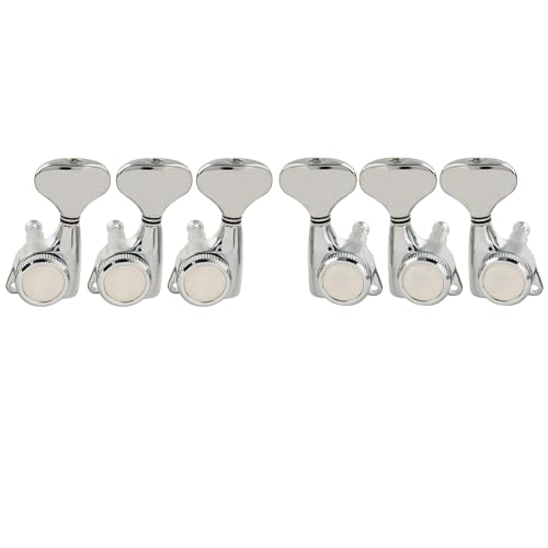 Musiclily Pro 3L3R Gitarren Locking Tuners Mechaniken 18:1 Ratio Tuning Pegs Keys Machine Heads für LP SG Style E-Gitarre/Akustikgitarre, Chrom mit Y Style Button Musiclily Pro 3L3R Gitarren Locking Tuners Mechaniken 18:1 Ratio Tuning Pegs Keys Machine Heads für LP SG Style E-Gitarre/Akustikgitarre, Chrom mit Y Style Button von Musiclily