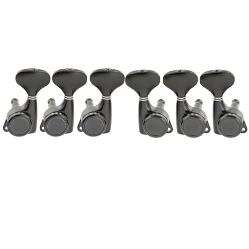 Musiclily Pro 3L3R Gitarren Locking Tuners Mechaniken 18:1 Ratio Tuning Pegs Keys Machine Heads für LP SG Style E-Gitarre/Akustikgitarre, Schwarz mit Y Style Button Musiclily Pro 3L3R Gitarren Locking Tuners Mechaniken 18:1 Ratio Tuning Pegs Keys Machine Heads für LP SG Style E-Gitarre/Akustikgitarre, Schwarz mit Y Style Button von Musiclily