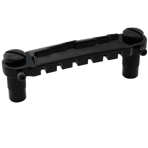 Musiclily Pro 52,5mm Wraparound Steg Bridge Intonierbar Brücke für Epiphone Les Paul Junior LP Style E-Gitarre,Schwarz von Musiclily