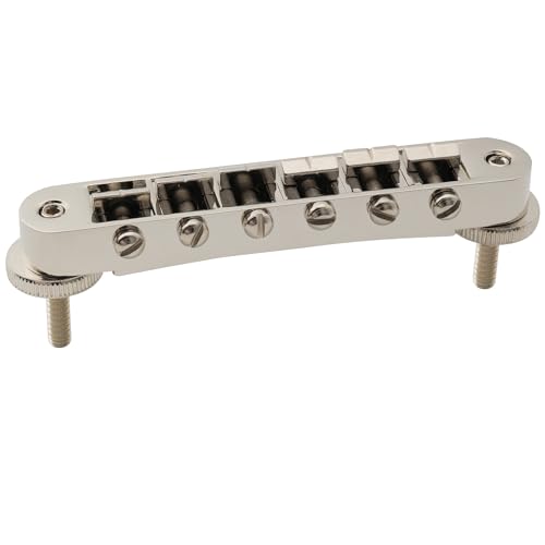 Musiclily Pro 52mm ABR-1 Tune-o-Matic Brücke Wide Body LP-Steg für Epiphone Les Paul SG Style E-Gitarre, Nickel Musiclily Pro 52mm ABR-1 Tune-o-Matic Brücke Wide Body LP-Steg für Epiphone Les Paul SG Style E-Gitarre, Nickel von Musiclily