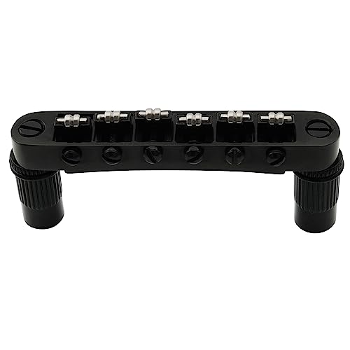 Musiclily Pro 52mm LP Roller Bridge Brücke Tune-O-Matic Steg für Les Paul SG Style E-Gitarre, Schwarz von Musiclily