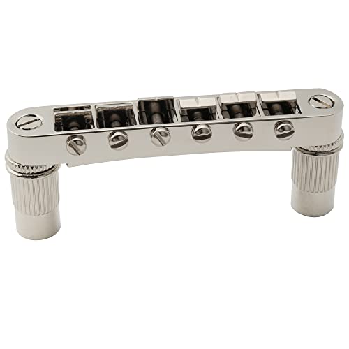 Musiclily Pro 52mm Tune-o-Matic Brücke Wide Body LP-Steg für Epiphone Les Paul SG Style E-Gitarre, Nickel von Musiclily