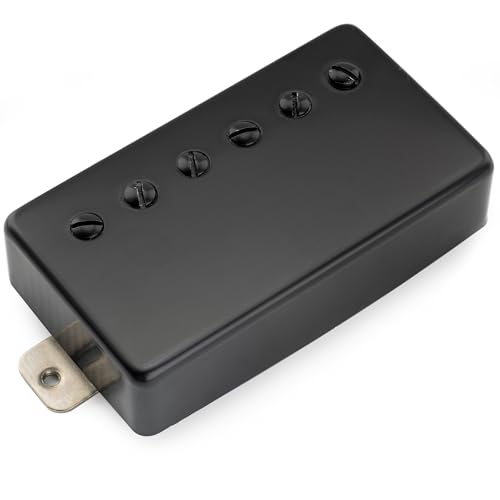 Musiclily Pro LP-CBLA Alnico 5 Covered Humbucker Tonabnehmer Hals Pickup 7,8K für LP Style E-Gitarre, Schwarz von Musiclily