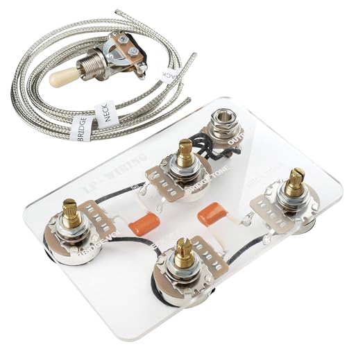 Musiclily Pro LP STD Vintage 50s Prewired Harness Kit 3 Wege Kippschalter 500K Potis Kabelbaum Vorverdrahtetes Elektronik Kit mit Jack für Epiphone LP Style E-Gitarre Musiclily Pro LP STD Vintage 50s Prewired Harness Kit 3 Wege Kippschalter 500K Potis Kabelbaum Vorverdrahtetes Elektronik Kit mit Jack für Epiphone LP Style E-Gitarre von Musiclily