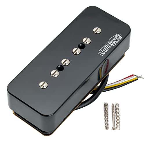 Wilkinson M-Serie Gestapelt Keramik P90 Soapbar Single Coil Sized Humbucker Tonabnehmer Steg Pickup für SG/LP E-Gitarre, Schwarz von Musiclily