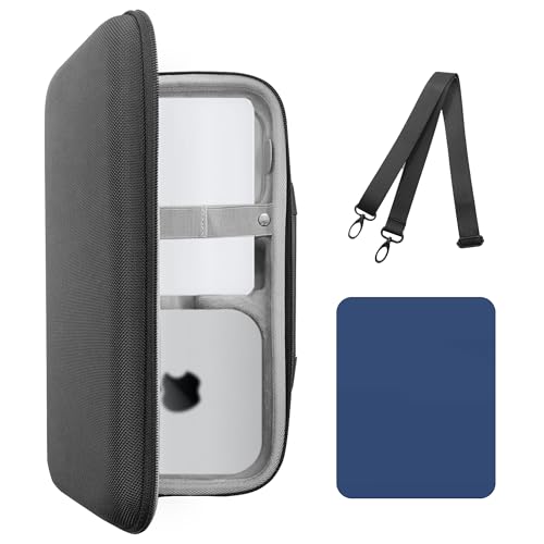 Musiin Premium Mac-Hülle mit Riemen in ultimativem Schutz, kompatibel mit 2024 Mac Mini M4/Mac Mini M4 Pro Hülle, reisebereit für Magic Mouse, Magic Keyboard, Magic Trackpad und Zubehör. von Musiin