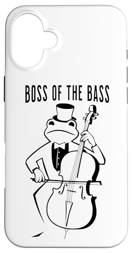 Boss of the Bass Frosch Orchester Kontrabassist Kontrabass Hülle für iPhone 16 Plus Boss of the Bass Frosch Orchester Kontrabassist Kontrabass Hülle für iPhone 16 Plus von Musikalische Tiere für Orchester Musiker