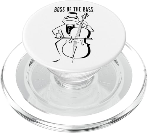 Boss of the Bass Frosch Orchester Kontrabassist Kontrabass PopSockets PopGrip für MagSafe Boss of the Bass Frosch Orchester Kontrabassist Kontrabass PopSockets PopGrip für MagSafe von Musikalische Tiere für Orchester Musiker