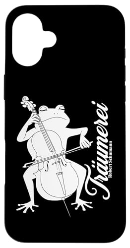 Cello Frosch spielt Träumerei von Robert Schumann Cellist Hülle für iPhone 16 Plus Cello Frosch spielt Träumerei von Robert Schumann Cellist Hülle für iPhone 16 Plus von Musikalische Tiere für Orchester Musiker