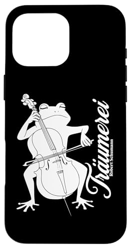 Cello Frosch spielt Träumerei von Robert Schumann Cellist Hülle für iPhone 16 Pro Max Cello Frosch spielt Träumerei von Robert Schumann Cellist Hülle für iPhone 16 Pro Max von Musikalische Tiere für Orchester Musiker