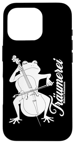 Cello Frosch spielt Träumerei von Robert Schumann Cellist Hülle für iPhone 16 Pro Cello Frosch spielt Träumerei von Robert Schumann Cellist Hülle für iPhone 16 Pro von Musikalische Tiere für Orchester Musiker