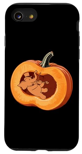 Elefant spielt Violine im Kürbis Geigerin Violinist Geiger Hülle für iPhone SE (2020) / 7 / 8 von Musikalische Tiere für Orchester Musiker