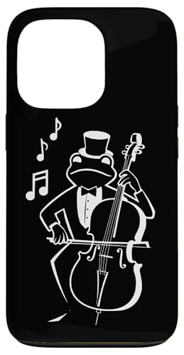 Frosch spielt Kontrabass mit Musiknoten Cello Kontrabassist Hülle für iPhone 13 Pro Frosch spielt Kontrabass mit Musiknoten Cello Kontrabassist Hülle für iPhone 13 Pro von Musikalische Tiere für Orchester Musiker