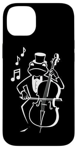 Frosch spielt Kontrabass mit Musiknoten Cello Kontrabassist Hülle für iPhone 14 Plus Frosch spielt Kontrabass mit Musiknoten Cello Kontrabassist Hülle für iPhone 14 Plus von Musikalische Tiere für Orchester Musiker