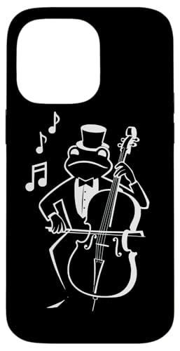 Frosch spielt Kontrabass mit Musiknoten Cello Kontrabassist Hülle für iPhone 14 Pro Max Frosch spielt Kontrabass mit Musiknoten Cello Kontrabassist Hülle für iPhone 14 Pro Max von Musikalische Tiere für Orchester Musiker