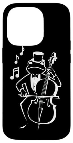 Frosch spielt Kontrabass mit Musiknoten Cello Kontrabassist Hülle für iPhone 14 Pro Frosch spielt Kontrabass mit Musiknoten Cello Kontrabassist Hülle für iPhone 14 Pro von Musikalische Tiere für Orchester Musiker