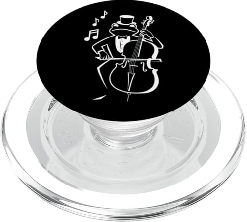 Frosch spielt Kontrabass mit Musiknoten Cello Kontrabassist PopSockets PopGrip für MagSafe Frosch spielt Kontrabass mit Musiknoten Cello Kontrabassist PopSockets PopGrip für MagSafe von Musikalische Tiere für Orchester Musiker