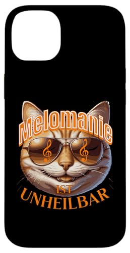 Melomanie ist unheilbar musiksüchtige Katze Musik Freaks Hülle für iPhone 14 Plus von Musikalische Tiere für Orchester Musiker