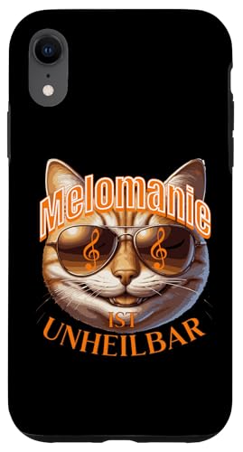 Melomanie ist unheilbar musiksüchtige Katze Musik Freaks Hülle für iPhone XR Melomanie ist unheilbar musiksüchtige Katze Musik Freaks Hülle für iPhone XR von Musikalische Tiere für Orchester Musiker