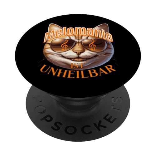 Melomanie ist unheilbar musiksüchtige Katze Musik Freaks PopSockets Klebender PopGrip Melomanie ist unheilbar musiksüchtige Katze Musik Freaks PopSockets Klebender PopGrip von Musikalische Tiere für Orchester Musiker