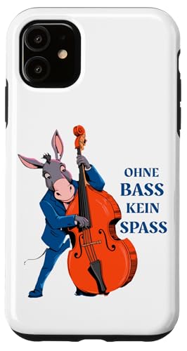 Ohne Bass Kein Spaß Kontrabass Esel Rockabilly Kontrabassist Hülle für iPhone 11 Ohne Bass Kein Spaß Kontrabass Esel Rockabilly Kontrabassist Hülle für iPhone 11 von Musikalische Tiere für Orchester Musiker