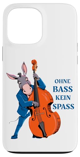 Ohne Bass Kein Spaß Kontrabass Esel Rockabilly Kontrabassist Hülle für iPhone 13 Pro Max von Musikalische Tiere für Orchester Musiker