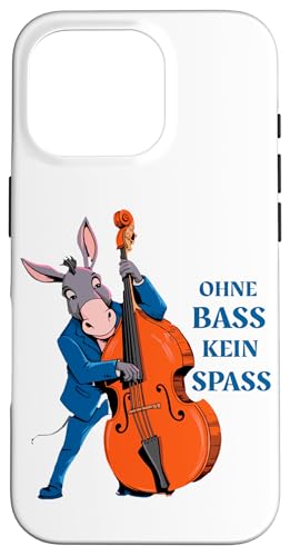Ohne Bass Kein Spaß Kontrabass Esel Rockabilly Kontrabassist Hülle für iPhone 16 Pro Ohne Bass Kein Spaß Kontrabass Esel Rockabilly Kontrabassist Hülle für iPhone 16 Pro von Musikalische Tiere für Orchester Musiker