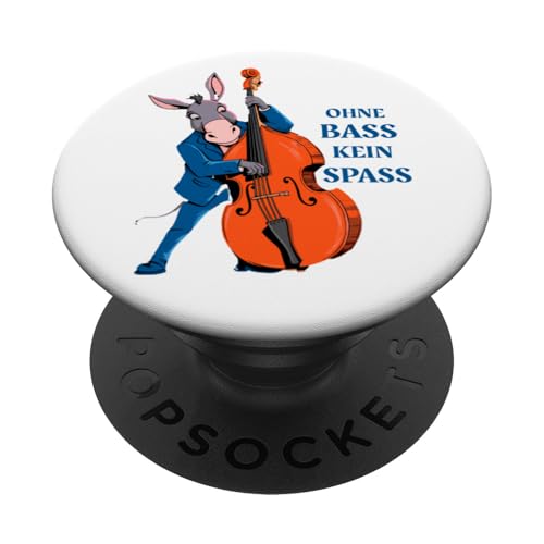 Ohne Bass Kein Spaß Kontrabass Esel Rockabilly Kontrabassist PopSockets Klebender PopGrip Ohne Bass Kein Spaß Kontrabass Esel Rockabilly Kontrabassist PopSockets Klebender PopGrip von Musikalische Tiere für Orchester Musiker