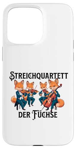 Streichquartett der Füchse Streichorchester Violine Cello Hülle für iPhone 15 Pro Max Streichquartett der Füchse Streichorchester Violine Cello Hülle für iPhone 15 Pro Max von Musikalische Tiere für Orchester Musiker