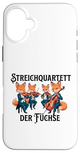 Streichquartett der Füchse Streichorchester Violine Cello Hülle für iPhone 16 Plus Streichquartett der Füchse Streichorchester Violine Cello Hülle für iPhone 16 Plus von Musikalische Tiere für Orchester Musiker