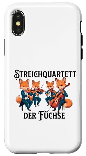 Streichquartett der Füchse Streichorchester Violine Cello Hülle für iPhone X/XS Streichquartett der Füchse Streichorchester Violine Cello Hülle für iPhone X/XS von Musikalische Tiere für Orchester Musiker