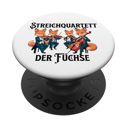 Streichquartett der Füchse Streichorchester Violine Cello PopSockets Klebender PopGrip Streichquartett der Füchse Streichorchester Violine Cello PopSockets Klebender PopGrip von Musikalische Tiere für Orchester Musiker