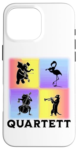 Tierisches Musiker Quartett Orchester Musikalische Tiere Hülle für iPhone 16 Pro Max Tierisches Musiker Quartett Orchester Musikalische Tiere Hülle für iPhone 16 Pro Max von Musikalische Tiere für Orchester Musiker