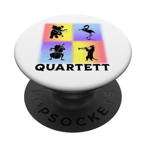 Tierisches Musiker Quartett Orchester Musikalische Tiere PopSockets Klebender PopGrip Tierisches Musiker Quartett Orchester Musikalische Tiere PopSockets Klebender PopGrip von Musikalische Tiere für Orchester Musiker