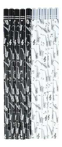 Musikboutique, Bleistifte mit Schmuckstein, Instrumente, 10er-Packung (Saxophon) von Musikboutique