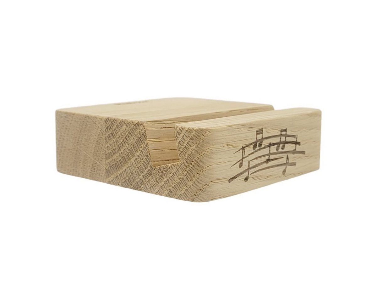 Musikboutique Handy-Halterung, (1-tlg., aus Holz (Eiche) mit Notenlinien) von Musikboutique