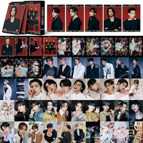 55 Stück Ateez Photocards Golden Hour: 2 Album Ice On My Teeth Cards Mini Merch Photo Cards Mini Poster DIY Tagebuch für Fans (GH-1) von Musolera