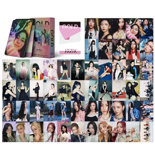 Musolera ITZY Photocards GOLD ITZY Group Fotokarten Poster ITZY Mini Karten ITZY Poster Karten ITZY Merch Photocards Pack Geschenk für Fans (Gold 3) von Musolera